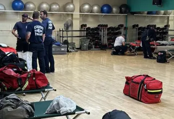 East Pasco YMCA hosting FEMA First Responders in the gymnasium after Hurricane Milton.