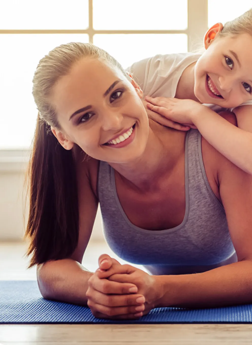 Mother and daughter at the Y
