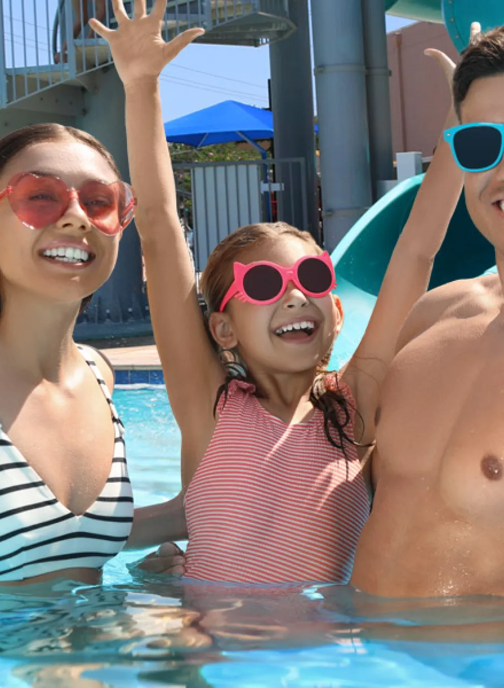 Family at a Tampa YMCA pool
