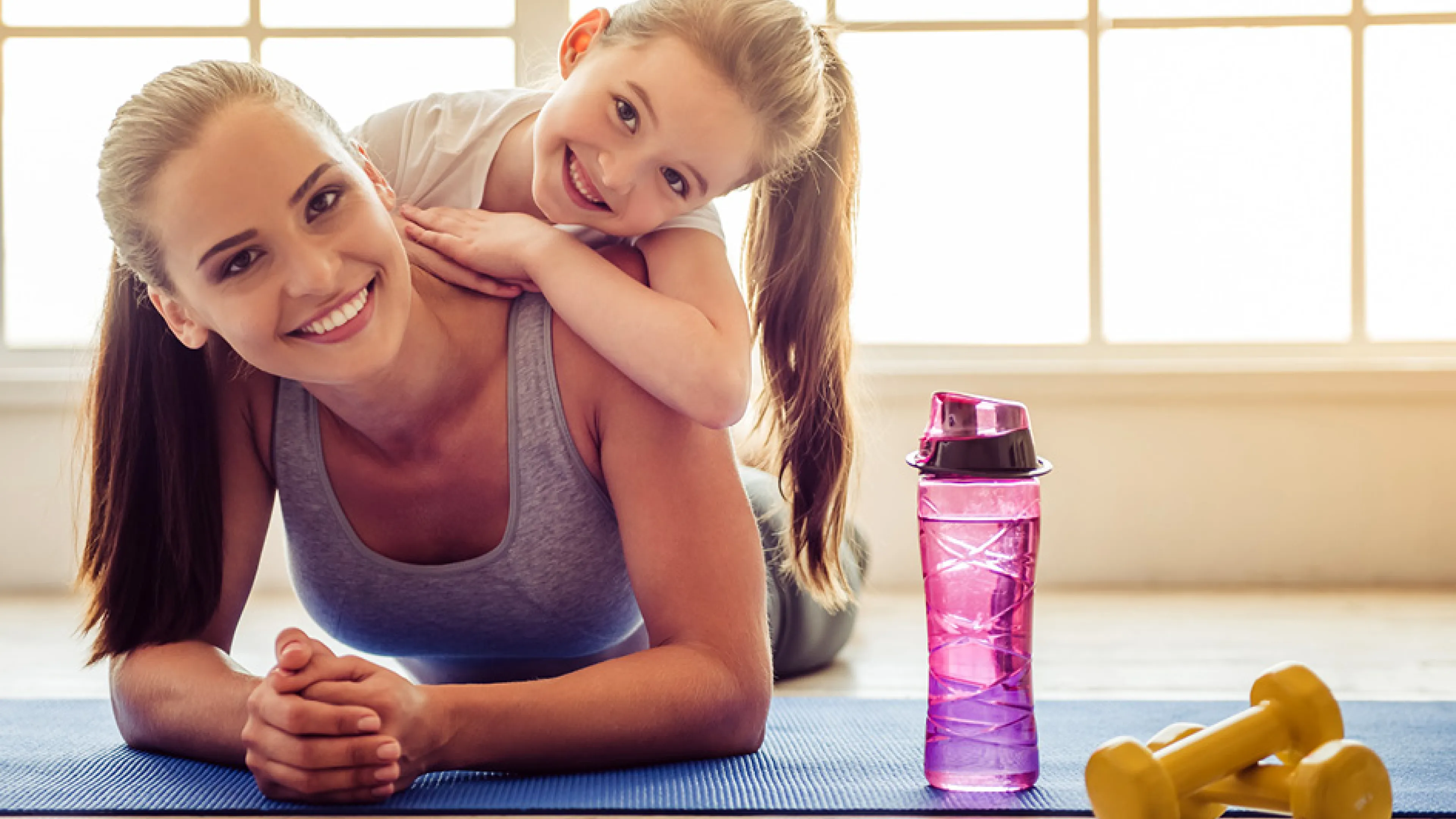 Mother and daughter at the Y