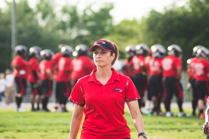 Jen Moody coaching the Tampa Bay Inferno.