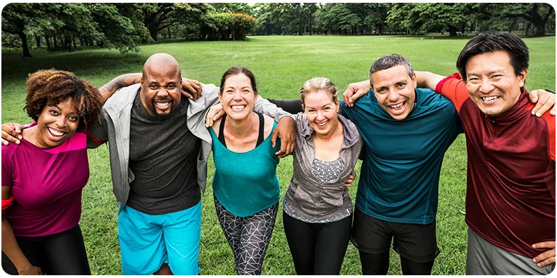 A group of friends at the YMCA
