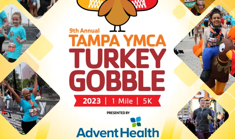 Turkey Gobble logo and promotion for 2023 race